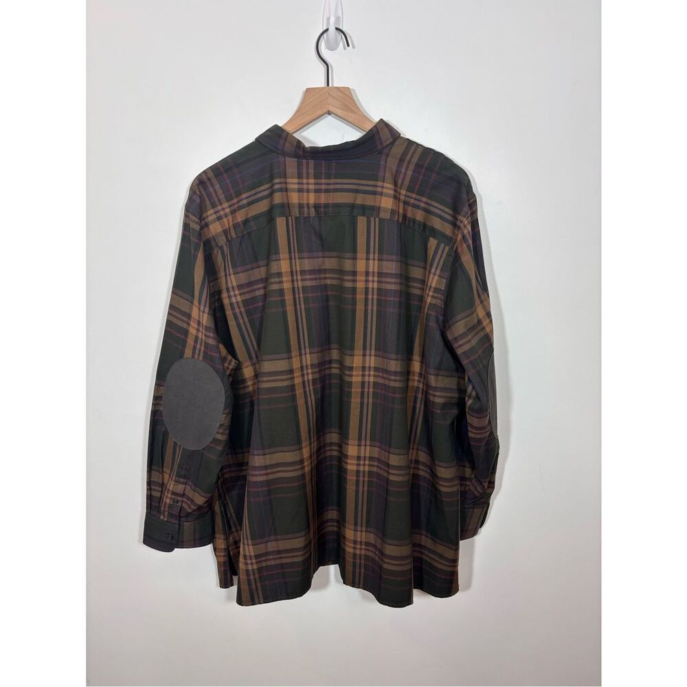 Lauren Ralph Lauren Women’s Button Up Dress Shirt Plaid 3X NWT Elbow Patches - Picture 4 of 12